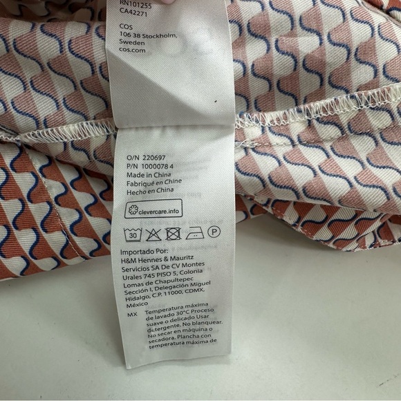 COS MIDI Satin Skirt Size Small A Line Pleated Belt Loops High Waist Side Slit - Picture 6 of 9